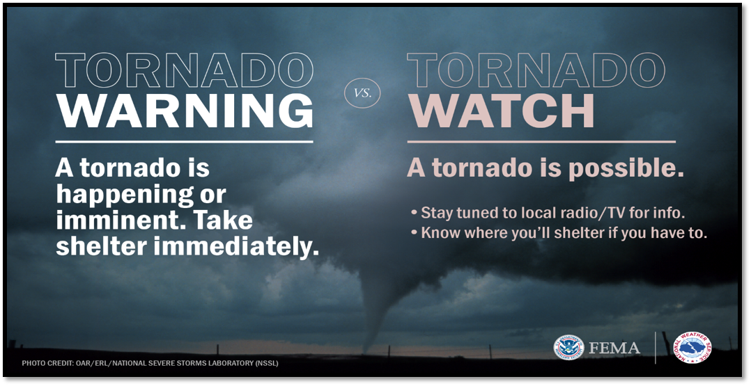 Tornado Watch Vs. Warning